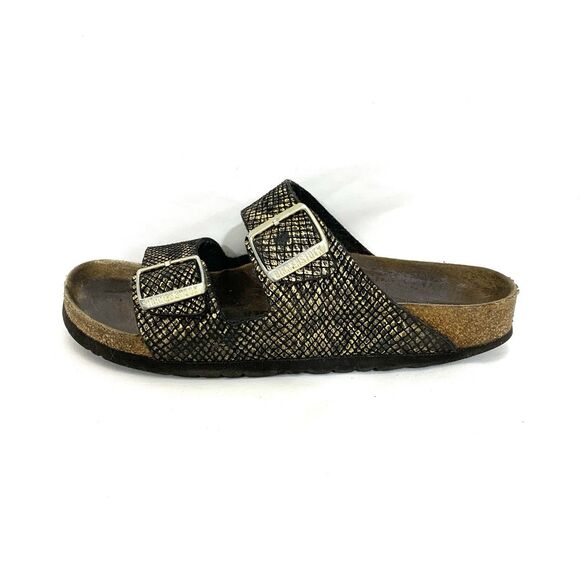 BIRKENSTOCK Arizona Birko-Flor Shiny Python Sandals Women’s Size 40 (US 9-9.5) - Picture 2 of 16